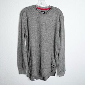 Ecko Unltd. Shirt Men Medium Waffle Knit Thermal Long Sleeve Gray GG